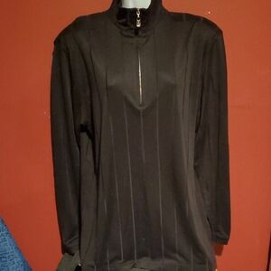 Armani Collezioni Black Zip Up Sweater